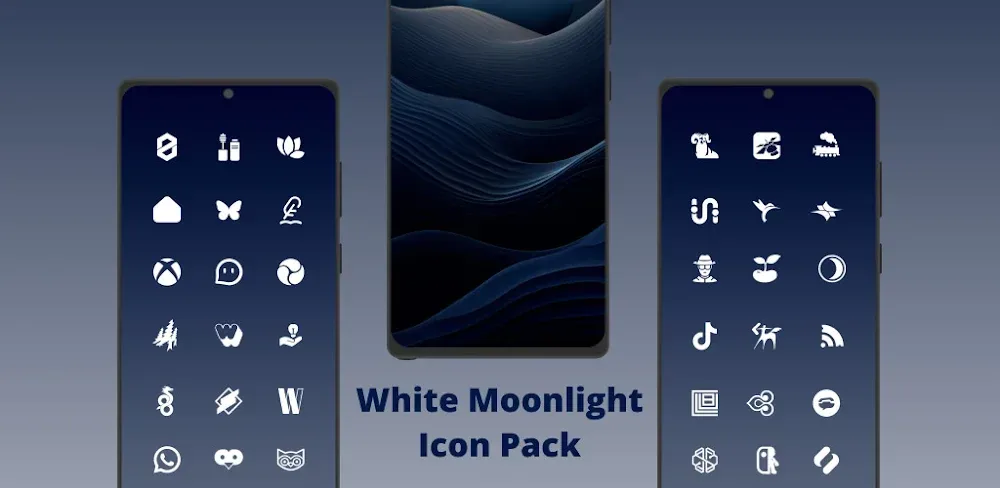White Moonlight - Icon Pack screenshot 1