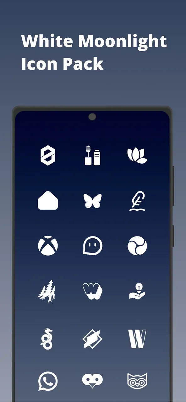 White Moonlight - Icon Pack screenshot 2