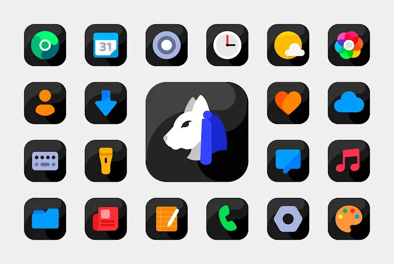 Bastis Black - Icon Pack screenshot 2