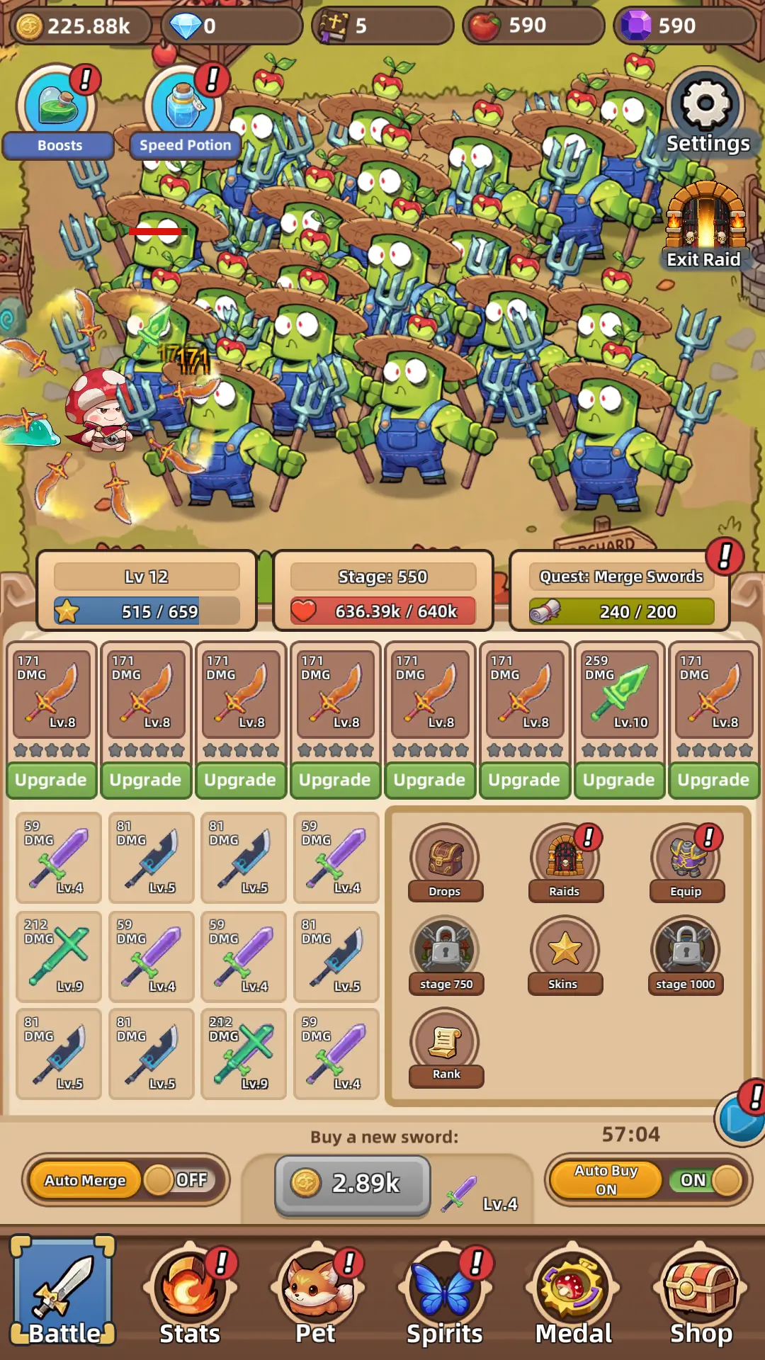 Mushroom Saga: Idle Sword RPG screenshot 2