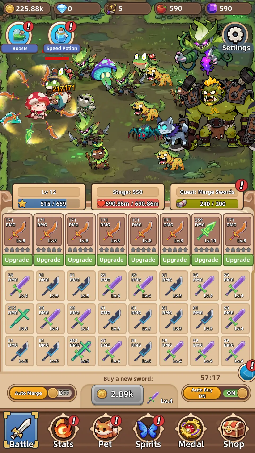 Mushroom Saga: Idle Sword RPG screenshot 5