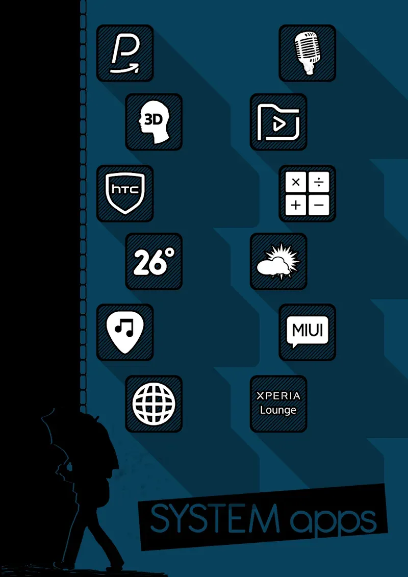 Raya Black Icon Pack screenshot 4
