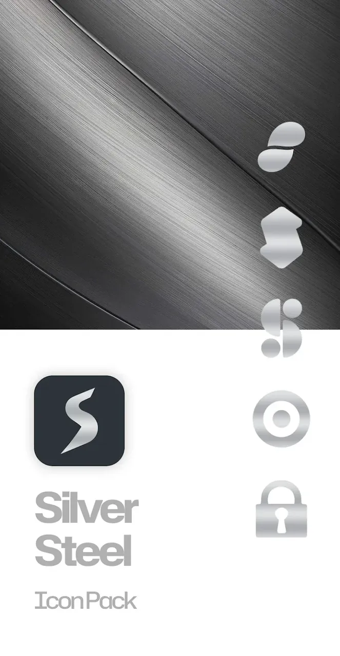 Silver Steel Icon Pack screenshot 2