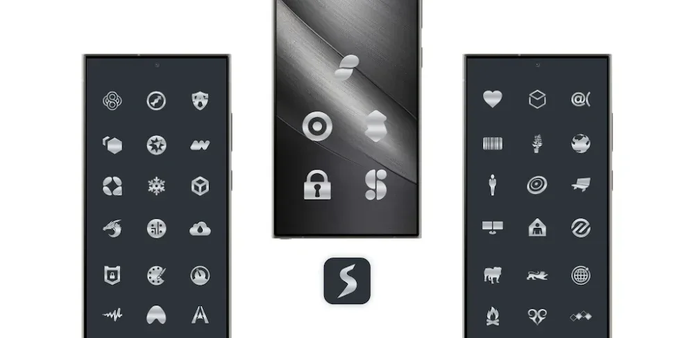 Silver Steel Icon Pack screenshot 1