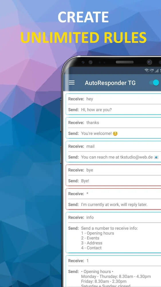 AutoResponder for Telegram screenshot 3
