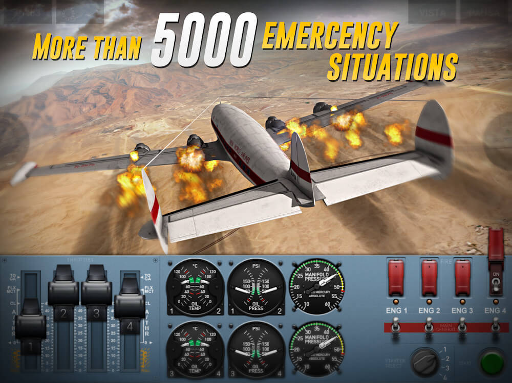 Screenshot: Close-up of the aircraft touching down smoothly.