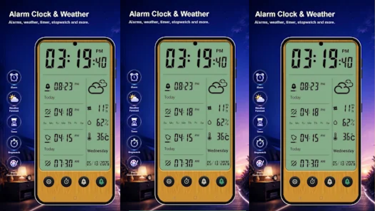 Alarm Clock & Weather screenshot 1