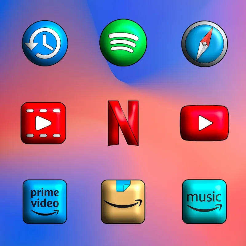 Pixly Limitless 3D - Icon Pack screenshot 6