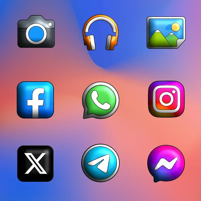Pixly Limitless 3D - Icon Pack screenshot 4