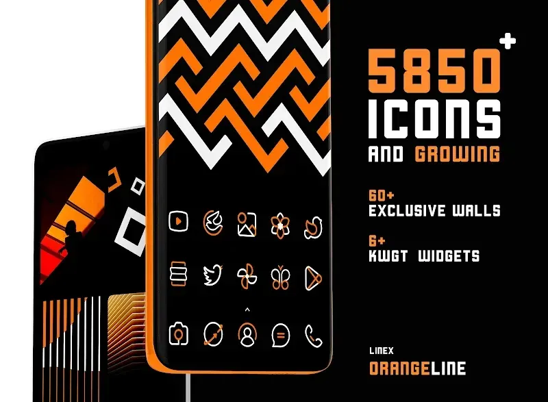 OrangeLine IconPack: LineX screenshot 2