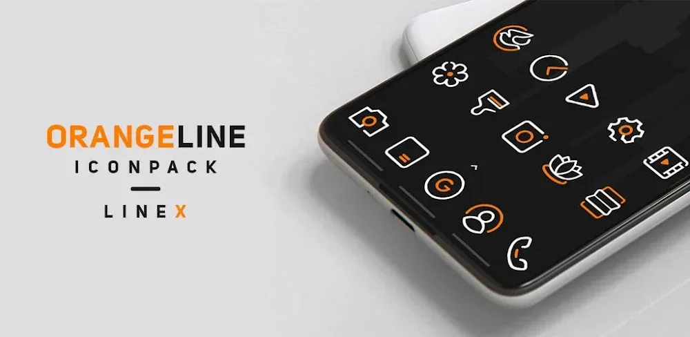 OrangeLine IconPack: LineX screenshot 1