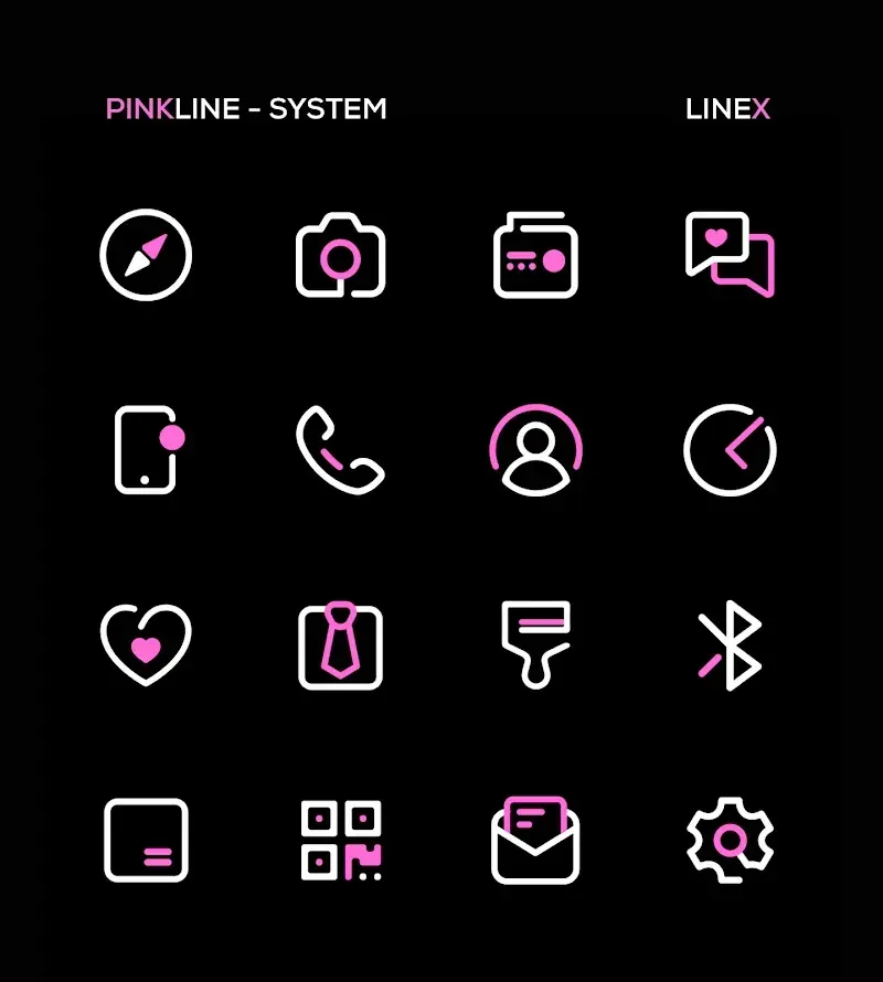 PinkLine Icon Pack: LineX Pink screenshot 3