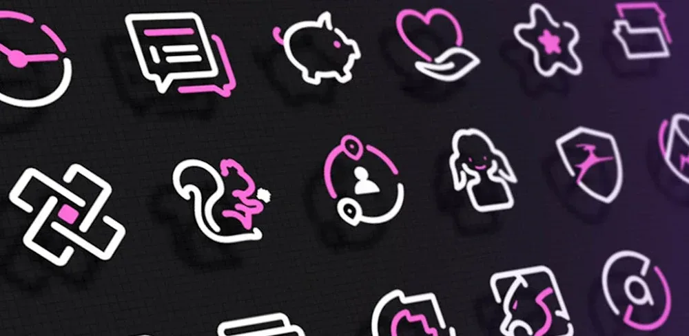 PinkLine Icon Pack: LineX Pink screenshot 1