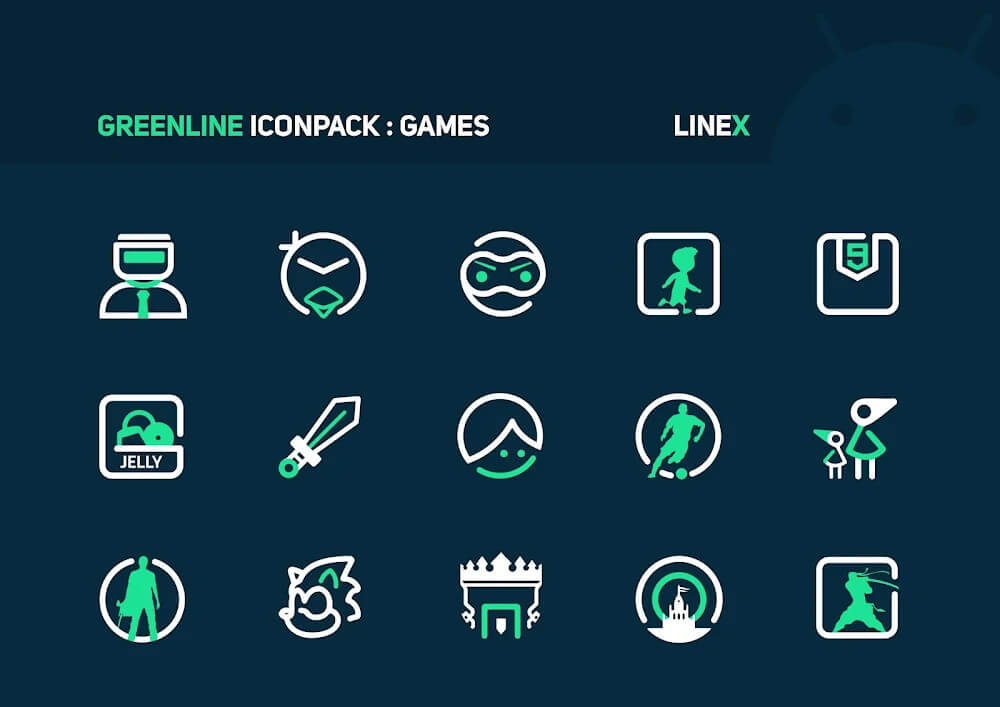 GreenLine Icon Pack: LineX screenshot 4