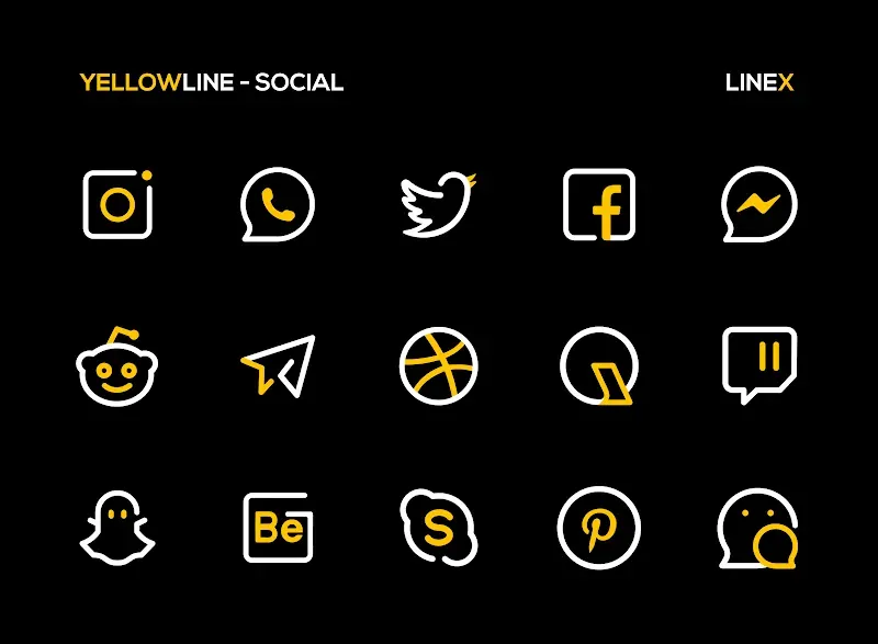 YellowLine Icon Pack : LineX screenshot 5