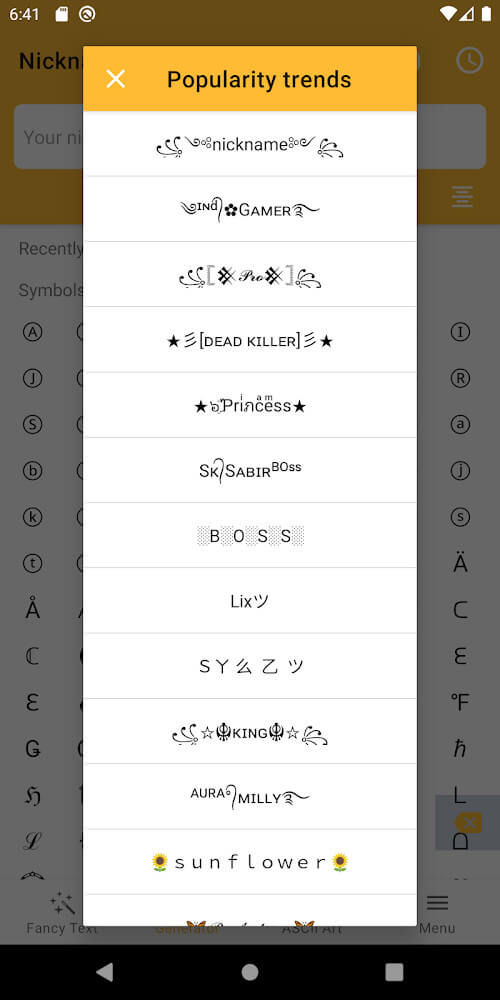 Fancy Text Symbols screenshot 3