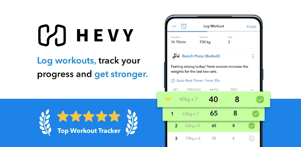 Hevy - Gym Log Workout Tracker screenshot 1