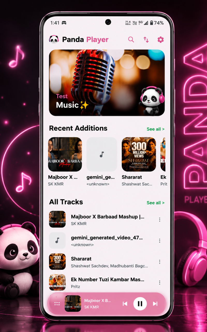 Panda Music Player-MP3 Player screenshot 5