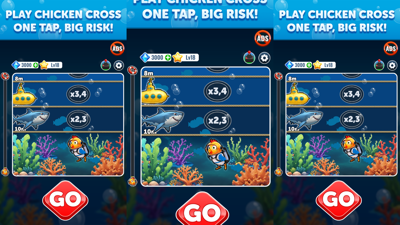 Chicken Cross - Sea Cross 2 screenshot 1