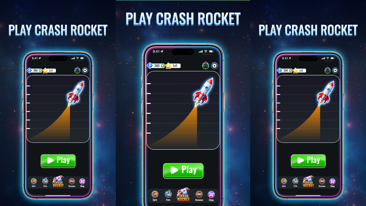 Crash Rocket - Win & Crash screenshot 1