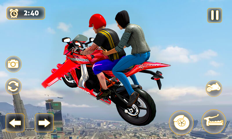 Flying Motorbike Taxi Driving screenshot 2