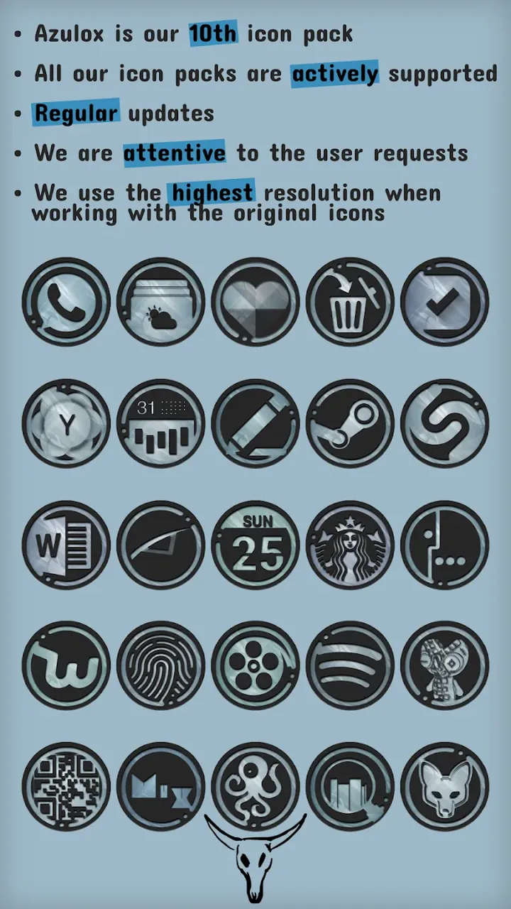 Azulox Icon Pack - Dark Mode screenshot 4