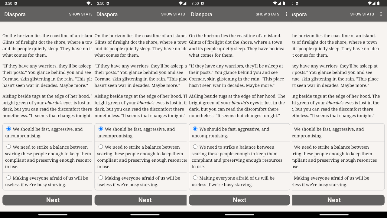 Diaspora screenshot 1