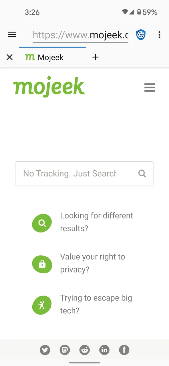 Privacy Browser screenshot 2