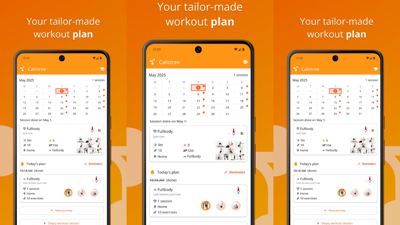 Calistree: home & gym workouts screenshot 1