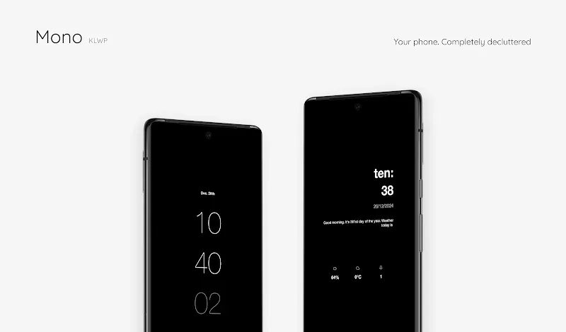Mono KLWP screenshot 2