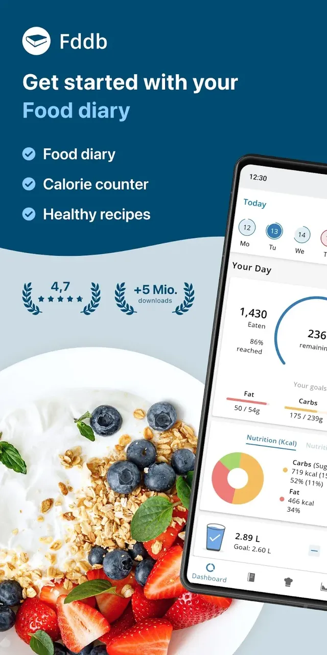 Fddb - Calorie Counter & Diet screenshot 2