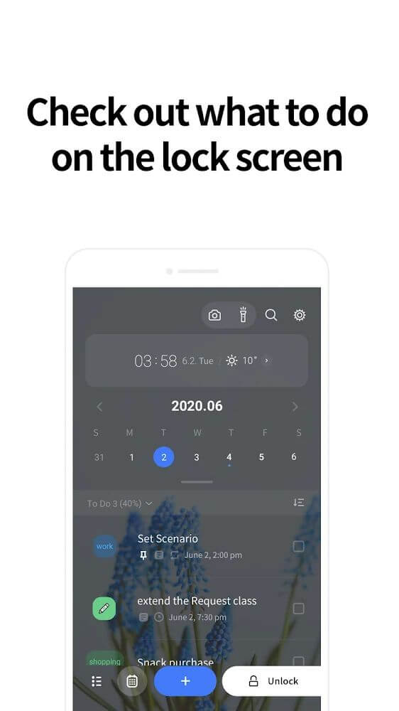 LockScreen Calendar - Schedule screenshot 3