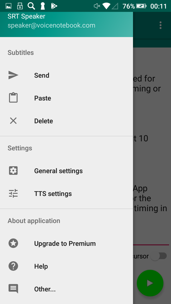 SRT Speaker subtitles to audio screenshot 5