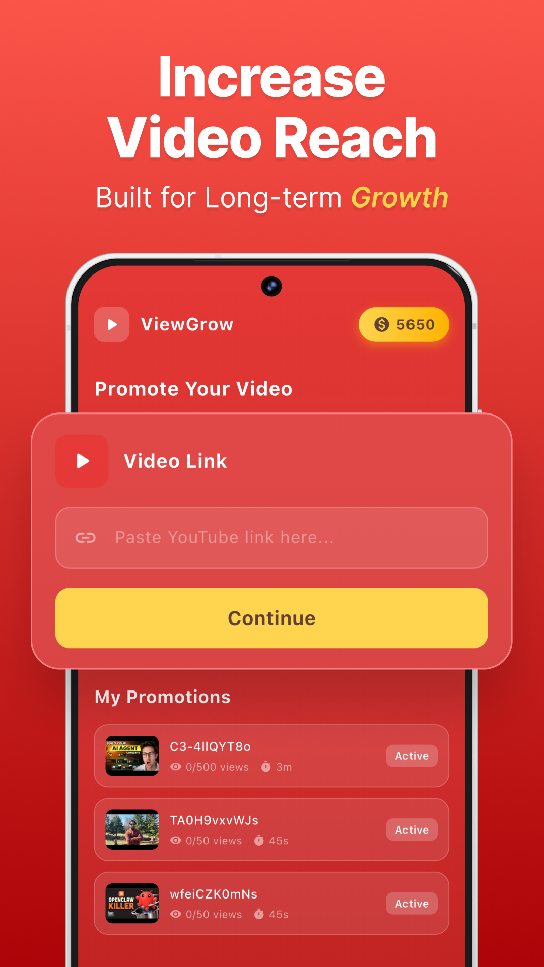 ViewGrow: Grow YouTube Views screenshot 3