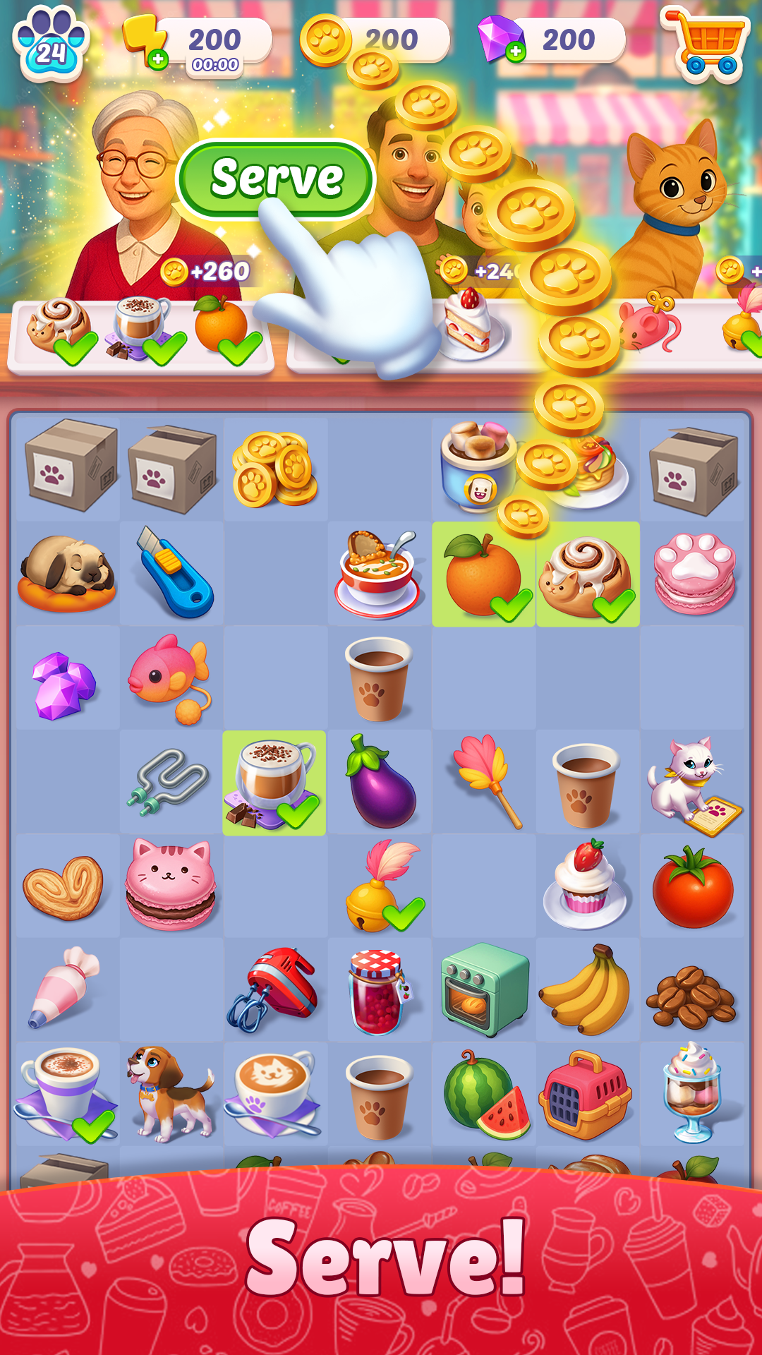 Paws & Pastries: Merge Café screenshot 2