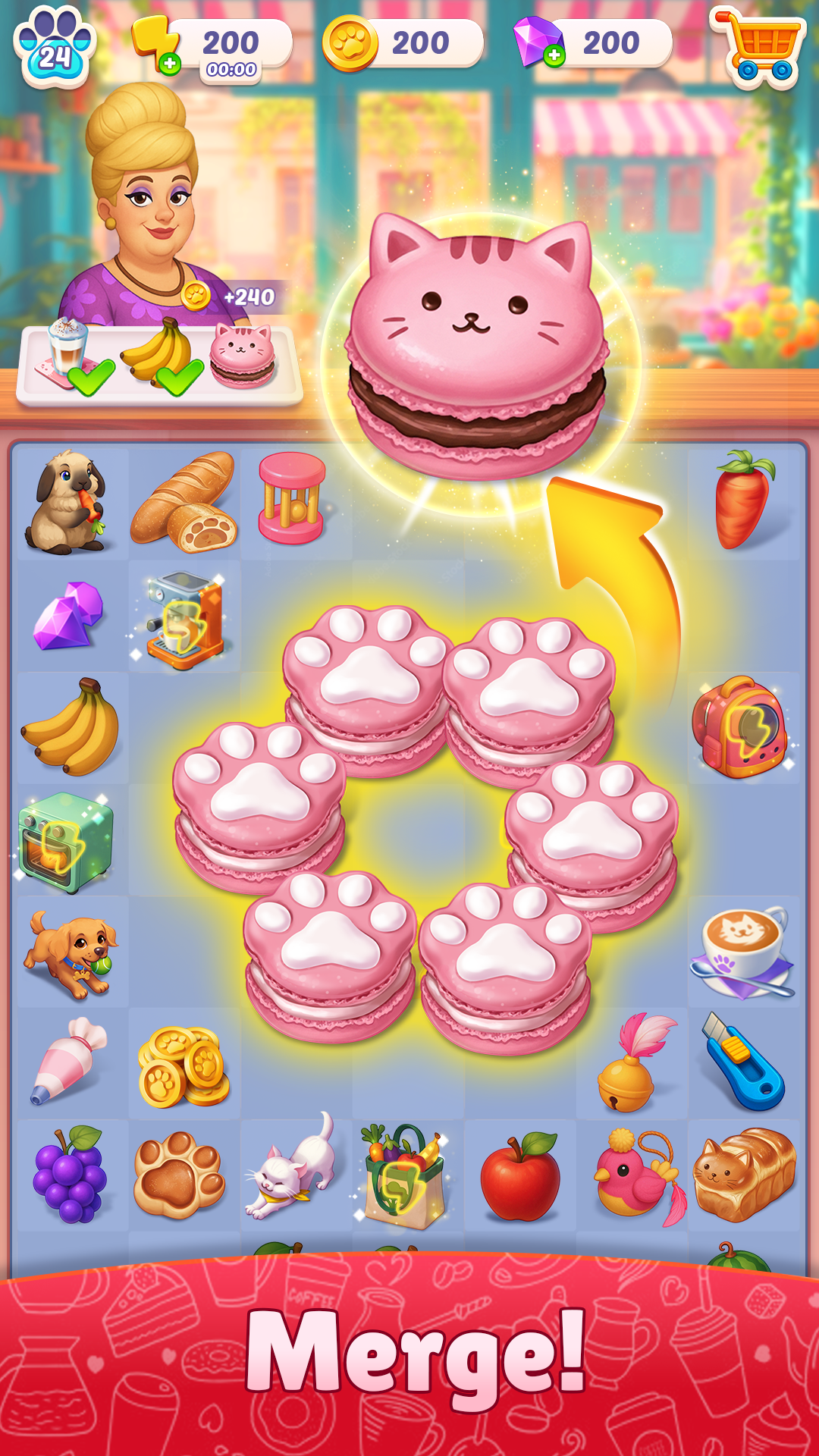 Paws & Pastries: Merge Café screenshot 5