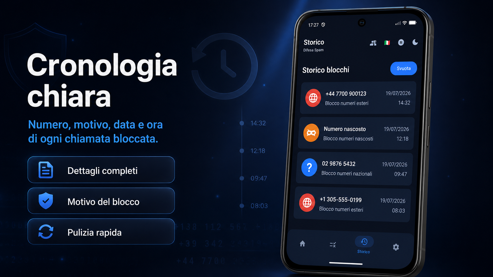 Difesa Spam: Call Blocker screenshot 3