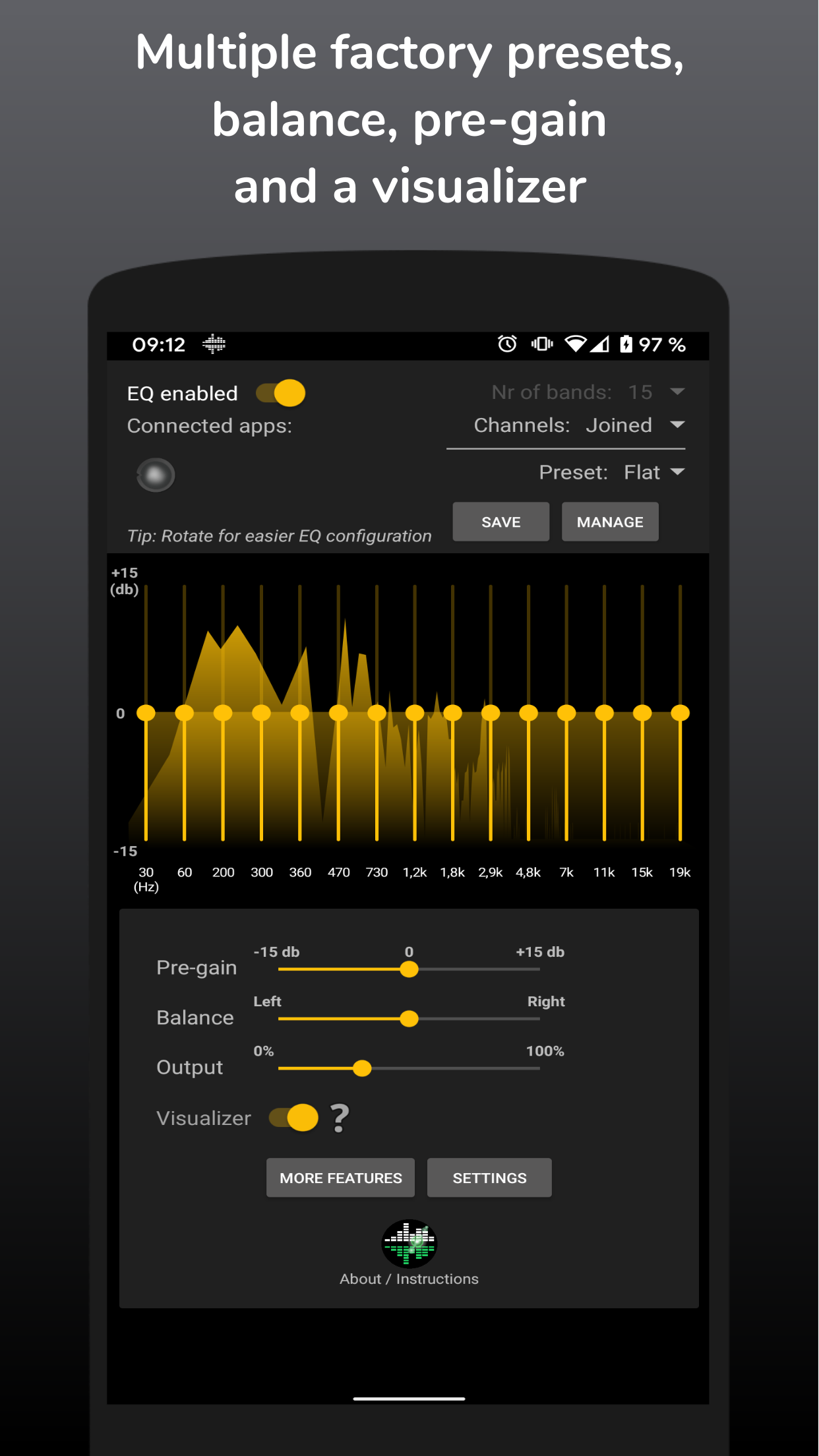 SpotEQ31 - 31 Band Equalizer screenshot 2