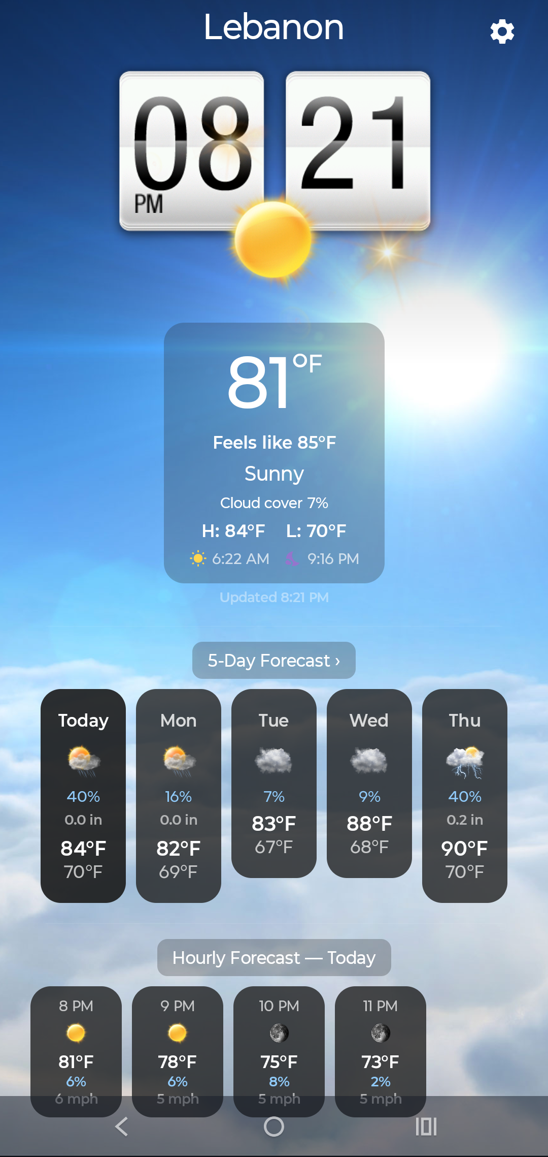 Sense Weather + Flip Clock screenshot 3
