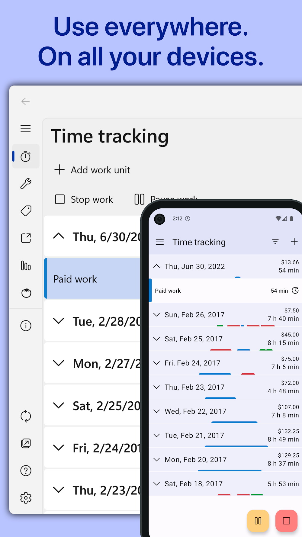 WorkingHours app preview 4