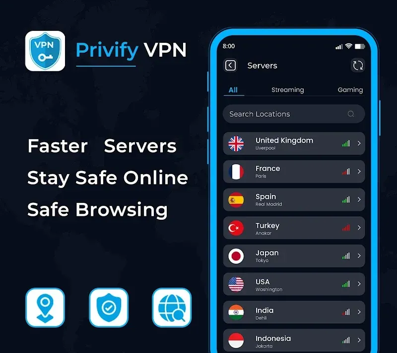 Privify: Fast Secure VPN Proxy screenshot 2