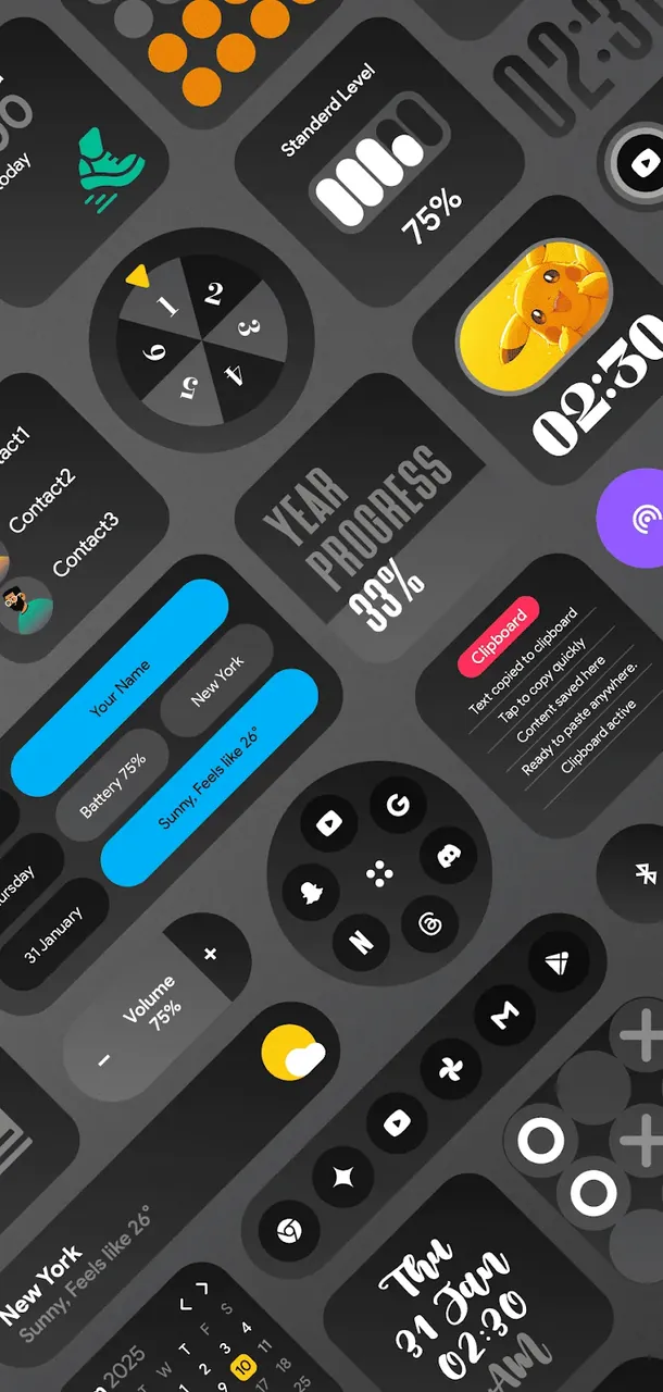 DarkGlass Widgets screenshot 5