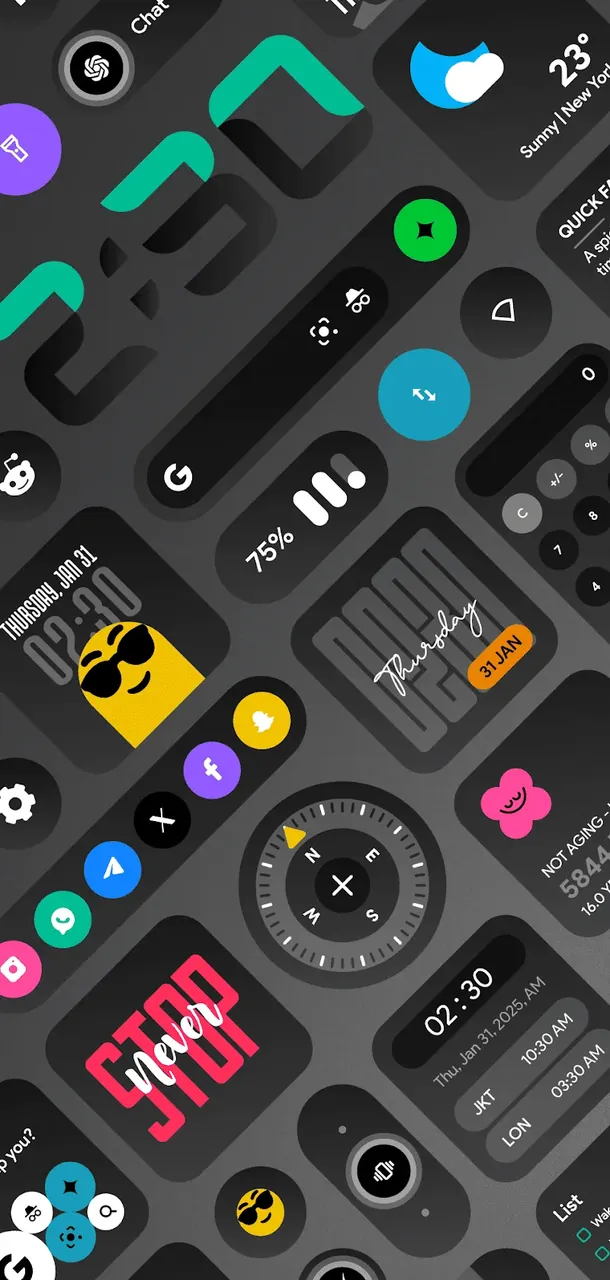 DarkGlass Widgets screenshot 3