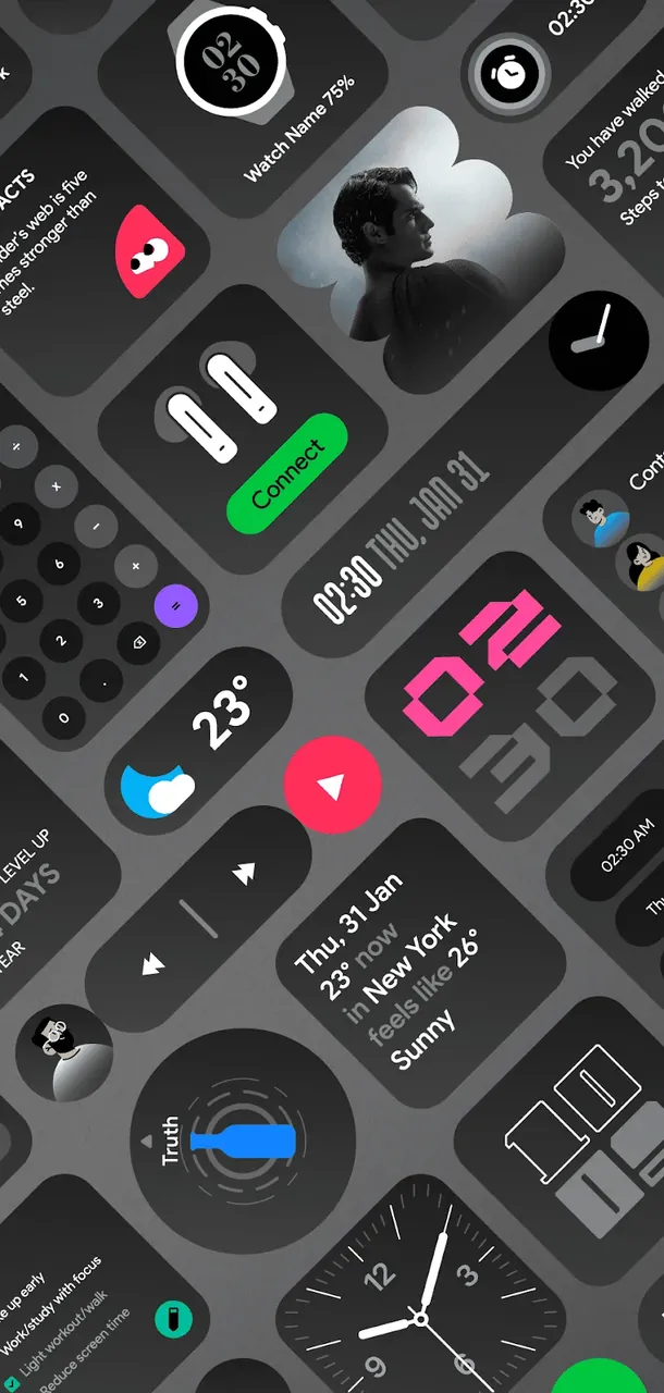 DarkGlass Widgets screenshot 4