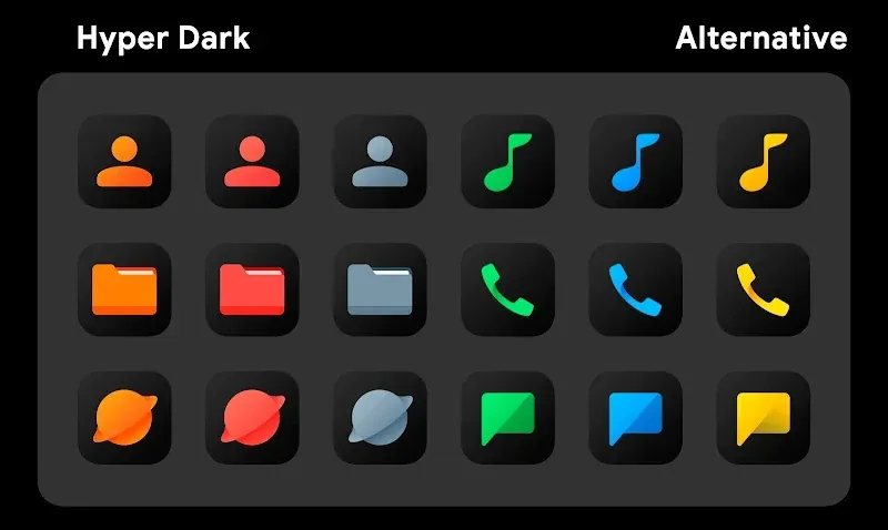 HyperDark - Icon Pack screenshot 6