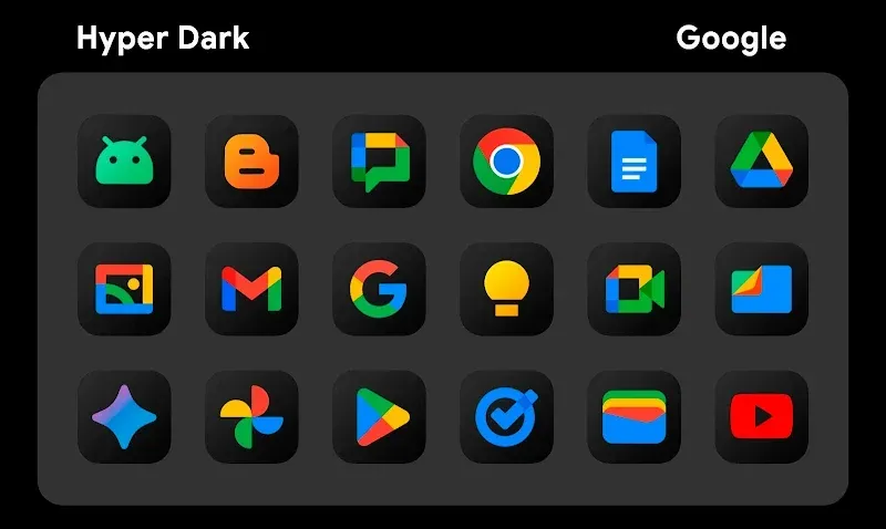 HyperDark - Icon Pack screenshot 4