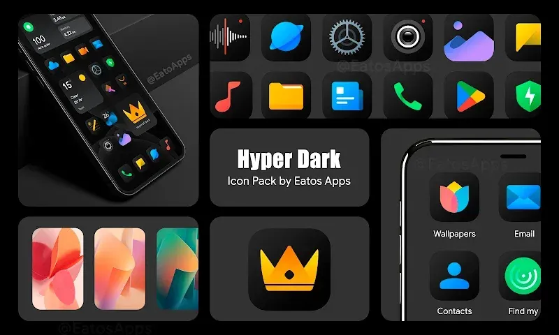 HyperDark - Icon Pack screenshot 2