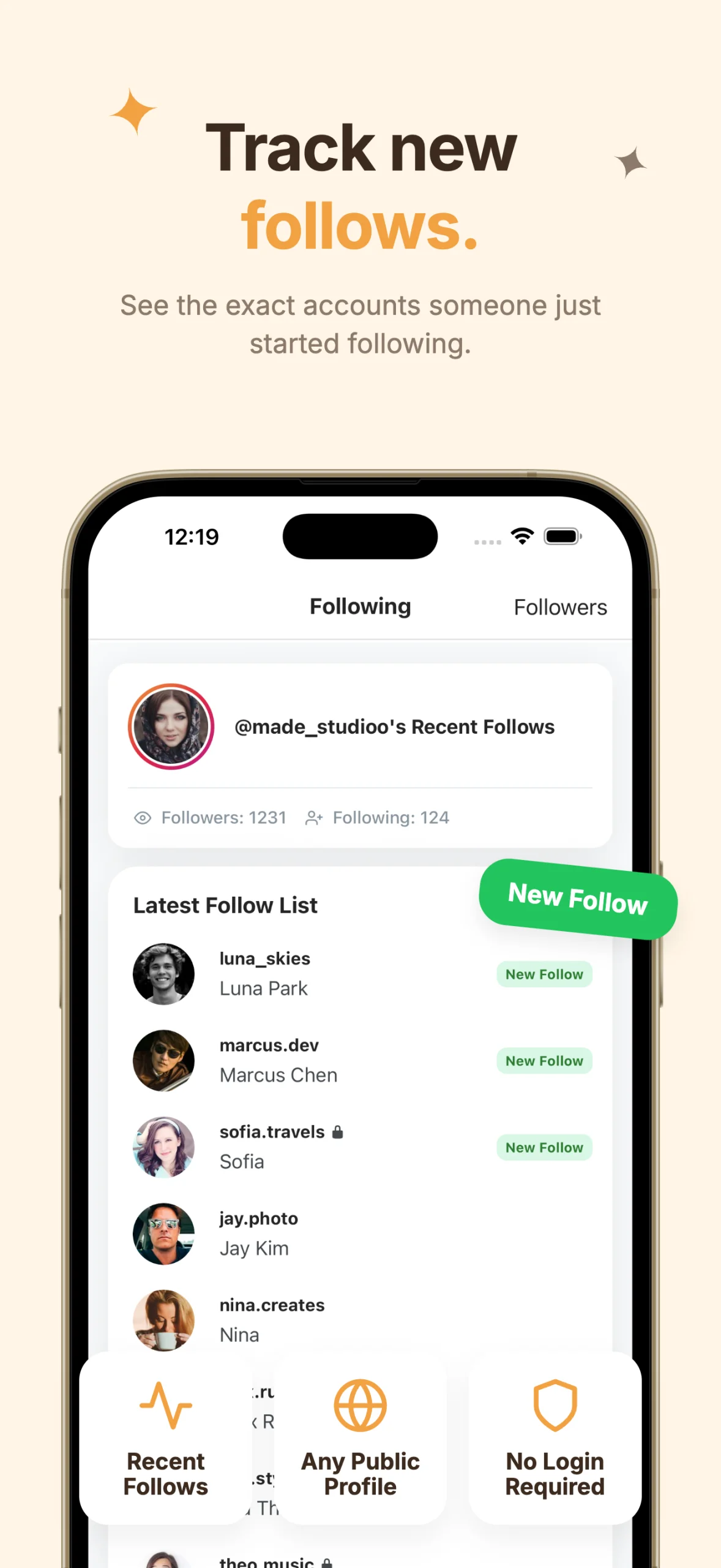 Recent Follow: Follow Tracker screenshot 2