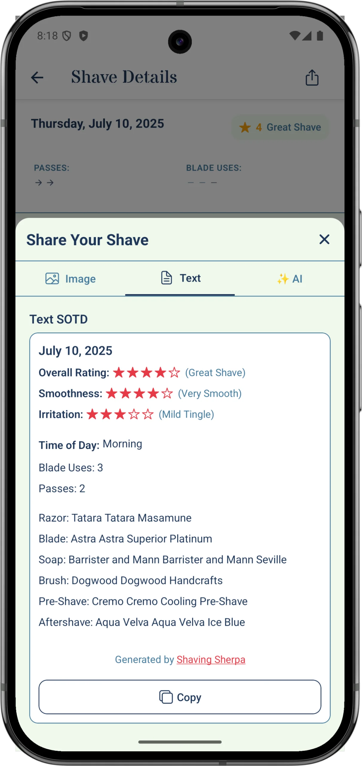 Shaving Sherpa screenshot 4