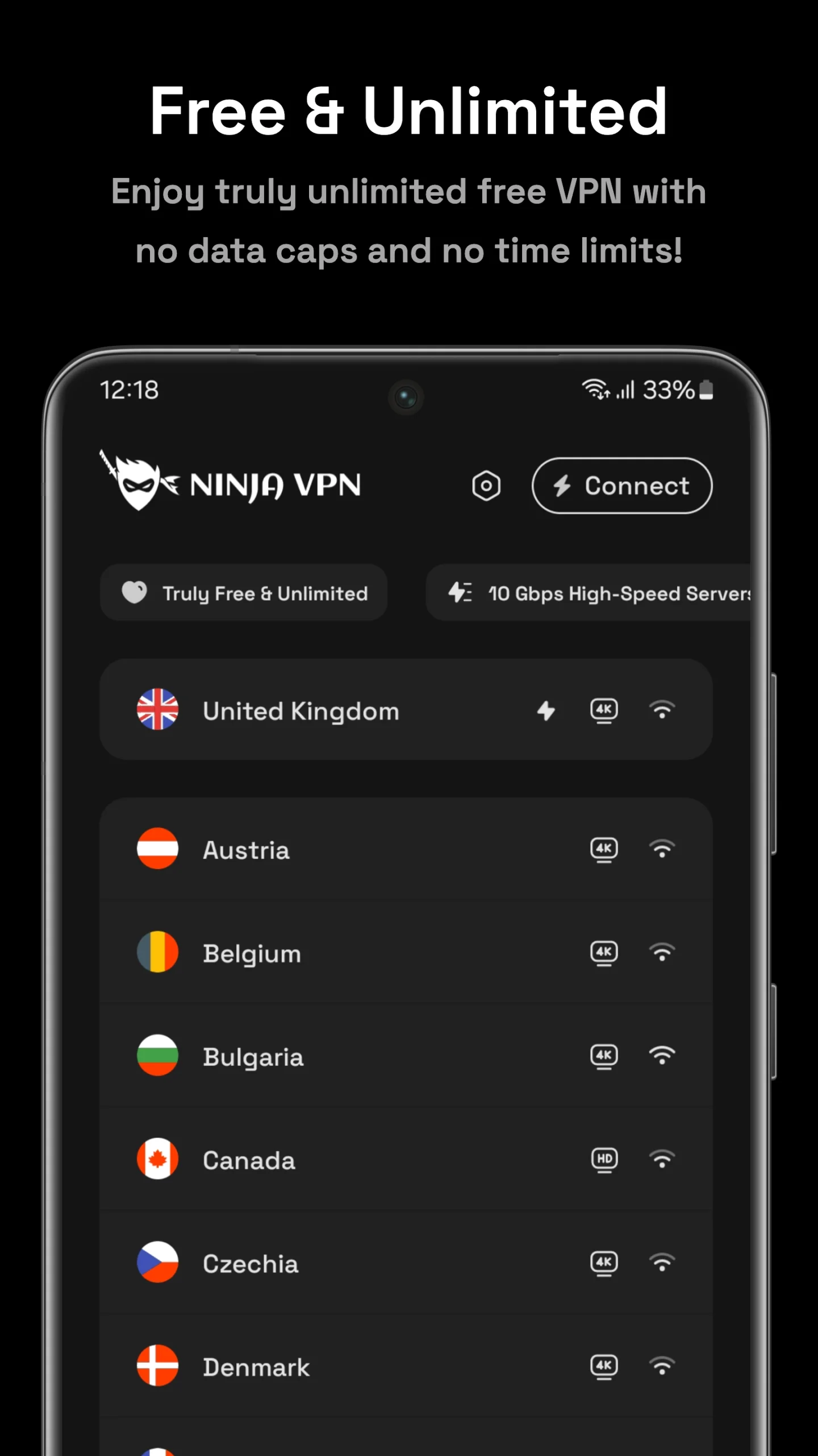 Ninja VPN - Fast & Secure VPN screenshot 1
